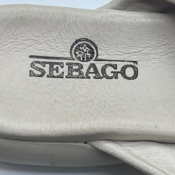 Sebago Comfort Flip Flop Sandals Suede Tassel Tan Size 6 - Picture 9 of 11